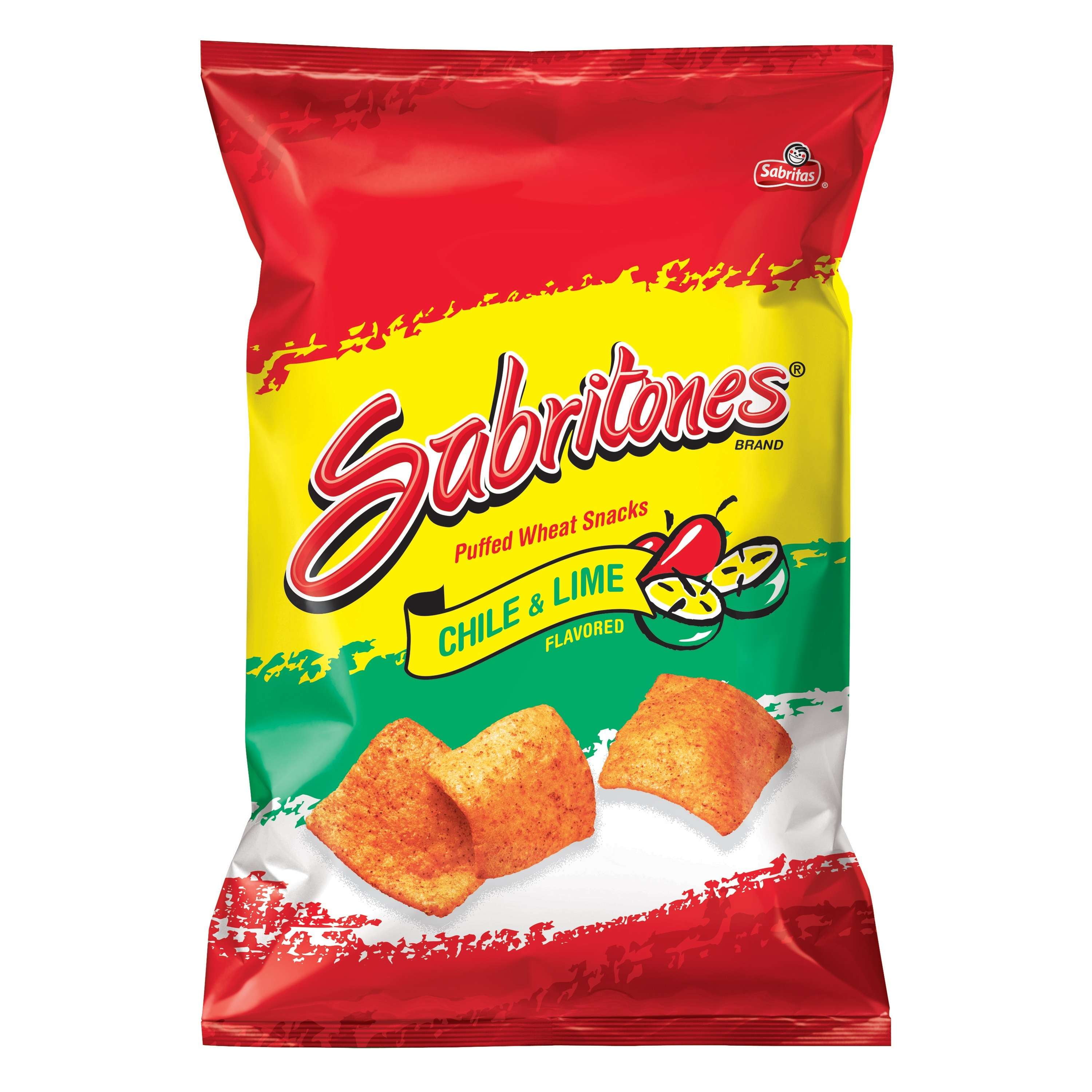 Sabritones Chile & Lime Flavored Puffed Wheat Snacks 2 oz. Bag