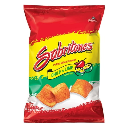 Sabritones Chile & Lime Flavored Puffed Wheat Snacks 2 oz. Bag
