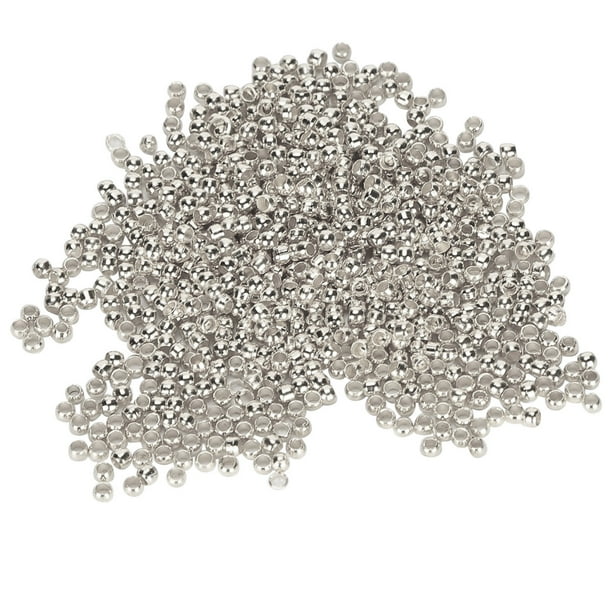 200Pcs Spacer Beads Large Hole Round 5mm/0.2in Aperture 10mm/0.4in