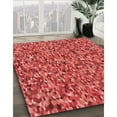 thumbnail image 2 of Ahgly Company Indoor Square Patterned Ferrari Red Area Rugs, 7' Square, 2 of 6