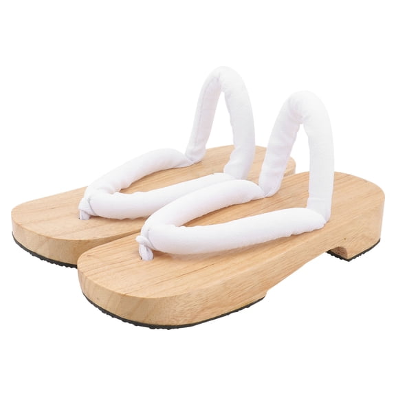 WORGEOUS 1 Pair Holzschuh Wooden Round Toe Flat Sole Comfortable 37.5EU