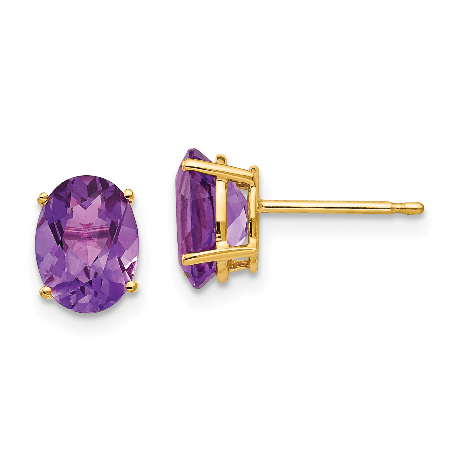•NYX• chevron amethyst fang + gold earrings