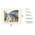 thumbnail image 2 of The Boulevard Montmartre on a Winter Morning - Paris France - From an Original Color Painting by Camille Pissarro c.1897 - Fine Art Matte Paper Print (Unframed) 11x14in, 2 of 4