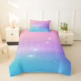thumbnail image 2 of jejeloiu Pastel Star Pattern Twin Bedding Kids,Dreamy Print Duvet Cover Set For Girls,Reversible,2-Piece(No Comforter), 2 of 6