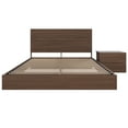 thumbnail image 2 of Nexera Milo 3-Piece Floating Platform Bedroom Set, Brown, Queen, 2 of 7