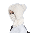thumbnail image 5 of Steadline 3-in-1 Knitted Hat Scarf and Mask Combo,Winter Warm Fleece Lining Headwear,Windproof Ski Balaclava for Women,Versatile Cold Weather Gear for Commuting,Sports,Travel,and Outdoor Activities, 5 of 9