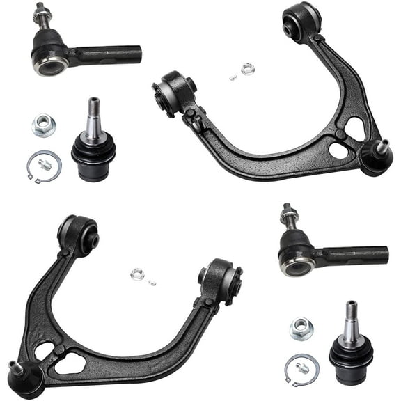 Detroit Axle - 6pc RWD Front Upper Control Arms Lower Ball Joints Outer Tie Rods Replacement for Chrysler 300 Fits select: 2005-2006 CHRYSLER 300C TOURING, 2010 DODGE CHARGER SXT