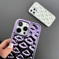 thumbnail image 4 of Chrome Case for Women/Girls, Electroplated 3D Cloud Pattern Soft Phone Case Compatible with iPhone 15 Plus, Purple, 4 of 7
