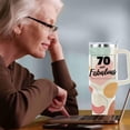 thumbnail image 5 of 70th Birthday Gifts for Men Women 70 Year Old 1954 Birthday Gift Ideas for Dad Mom 40oz Tumbler Cup With Handle, 5 of 6