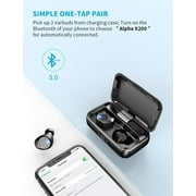 VANKYO X200 True Wireless Earbuds, Bluetooth 5.0 Earbuds in-Ear TWS Stereo Headphones with Smart LED Display Charging Case, IPX8 Waterproof, 120H Playtime Built-in Mic with Deep Bass for Sports/Work
