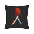 thumbnail image 4 of Set of 2 Throw Pillow Covers 18x18in - Dark Background with Red Moon & Illuminated Triangular Design - Perfect for Couch Bed Car, 4 of 8