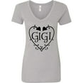 thumbnail image 3 of Inktastic Gigi with Hearts and Swirls Women's V-Neck T-Shirt, 3 of 5