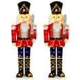 thumbnail image 2 of Costway 2 PCS 5 FT Lighted Nutcracker Soldier Christmas Decoration with Glitter Sword, 2 of 10