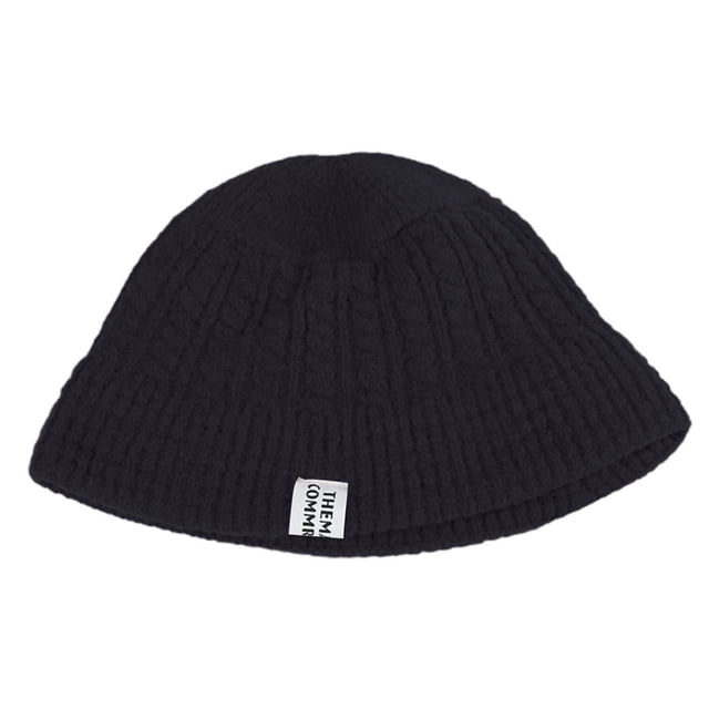 Chapeau de Visage d'Hiver Beau Modèle Couleur Unie Sans Bord Dôme Automne Hiver Protection Auditive Résistant au Froid Tricoter pour un Usage Quotidien