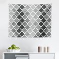 thumbnail image 1 of Black and Grey Tapestry, Checkered Squares Pattern Circular Motifs Contemporary Style Shapes, Fabric Wall Hanging Decor for Bedroom Living Room Dorm, 2 Sizes, Black Grey White, by Ambesonne, 1 of 1