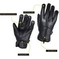 thumbnail image 6 of Mens Warm Winter Dress Gloves Thermal Lining Genuine Leather Driving Cold Weather Glove - MRX (Black, X-Large), 6 of 6