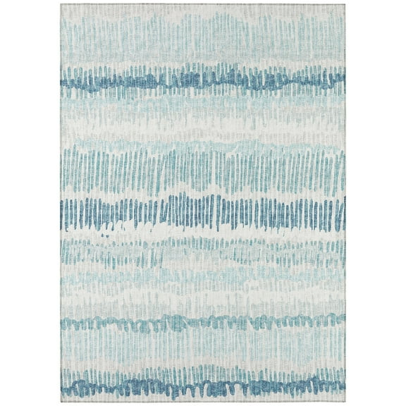 Addison Rugs Indoor/Outdoor Rylee Sketches Washable Rug New. Blue - 10' x 14'