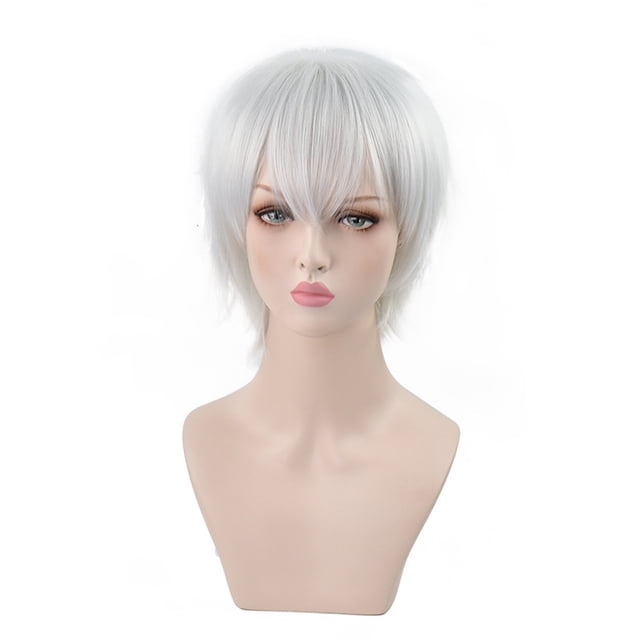 Peluca de cosplay Tokyo Ghoul Kaneki Ken Anime 30 cm para Halloween