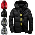 thumbnail image 1 of Men Winter Autumn Slim Fit Short Down Jacket Warm Thicken Hooded Outwear Coat, 1 of 8