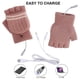 thumbnail image 2 of Guantes calefactables USB de punto para portátiles y notebooks Guantes calefactables USB Guantes de invierno cálidos de punto con medio dedo Guantes deportivos cálidos (rosa), 2 of 5