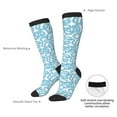 thumbnail image 5 of Picia Women Crew Soft Moisture-wicking Socks Blue Snake Pattern Design Cotton Socks, One Size fit All, 5 of 9