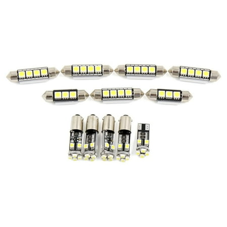 

12Pcs White Car Interior Dome Map Reading LED Lights Cargo Area Bulbs Kit