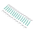 thumbnail image 3 of LAZIOEGR 25Pcs L-Shape Push Pull Interdental Brushes Oral Care Teeth Whitening Dental Tooth Pick Orthodontic Cleaning Brush Tool Set for Plaque Removal, Green (3.54 in / 9 cm), 3 of 3