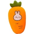 thumbnail image 2 of Juguete de zanahoria de peluche de 9 pulgadas con tela suave, decoración versátil para el hogar, cojín acogedor, muñeco relleno de verdura lindo para niños y coleccionistas., 2 of 7