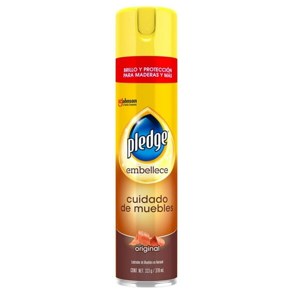 Lustrador de muebles Pledge cuidado de muebles en aerosol original 378 ml
