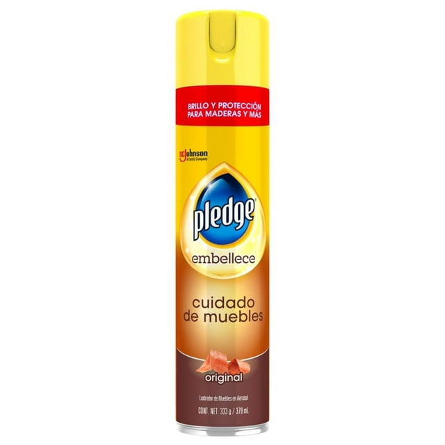 Lustrador de muebles Pledge cuidado de muebles en aerosol original 378 ml