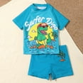 thumbnail image 3 of 1-5T Toddler Baby Boys' Rash Guard Set - 2 Piece UPF 50+ Swim Trunks and Short Sleeve Swim Shirt, 3 of 12
