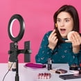 thumbnail image 6 of LED Ring Light with Tripod & Phone Mount, Dual Smartphone Holder, 3 Color Modes & 10 Brightness Levels for Streaming, Makeup, Videos, 6 of 6