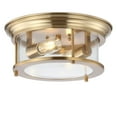 thumbnail image 6 of JONATHAN Y Lauren 13.25" 2-Light Metal/Glass LED Flush Mount, Brass Gold, JYL7446A, 6 of 8