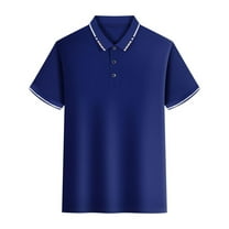CaiJunJia George Polo Shirt,Men's Golf Polo Shirts Short Sleeve Collar Tennis Shirt Color Block Pique Work T-Shirt