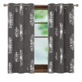 thumbnail image 1 of Deconovo Cortinas opacas con diseño floral gris claro de 42 x 54 pulgadas con aislamiento térmico para ventanas, 1 of 7