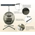 thumbnail image 4 of Bifanuo Indoor Home Outdoor Swing Egg Chair with Stand, Patio Wicker Hanging Egg Basket Chair with Soft Cushion UV Resistant 350LBS Capacity for Patio Backyard, 4 of 5