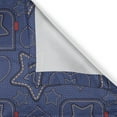thumbnail image 6 of Ambesonne Star Valance & Curtain, Heart Shapes on Denim, 55"x45", Navy Blue Marigold Red, 6 of 6