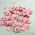 thumbnail image 3 of 100 Wooden Scrabble Tiles Black Letters Numbers For Crafts Wood Alphabets PK, 3 of 5