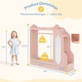 thumbnail image 6 of Curipeer Kids Dress up Storage with Mirror & Bookshelves, Wood Armoire Wardrobe Closet for Bedroom,Pink, 6 of 8