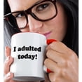 thumbnail image 2 of 3drose, I Adulted Today Black, 15oz Two-tone Red Mug, 2 of 6