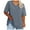 Gray, variant on Women Plus Size V Neck T Shirts Summer Half Sleeve Tees Polyester Spandex Casual Loose Fit Cotton Tunic Tops