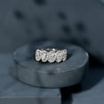 thumbnail image 5 of Rosec Jewels Lab Created Diamond Wedding Band - Designer Wide Eternity Ring (EF-VS Quality), 925 Sterling Silver, US 7.00, 5 of 9