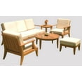 thumbnail image 1 of Lagos 6 Pc Sofa Set: Sofa, 2 Lounge Chairs, Ottoman, Coffee Table & Side Table With Cushions in Sunbrela Fabric #5404 Canvas Natural, 1 of 3