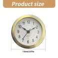 thumbnail image 5 of Elegant 3Inch Snooze Alarm Clock Insert With Gold Trim Arabic Clock Head Round Watch Insert For Craft Projects, 5 of 8