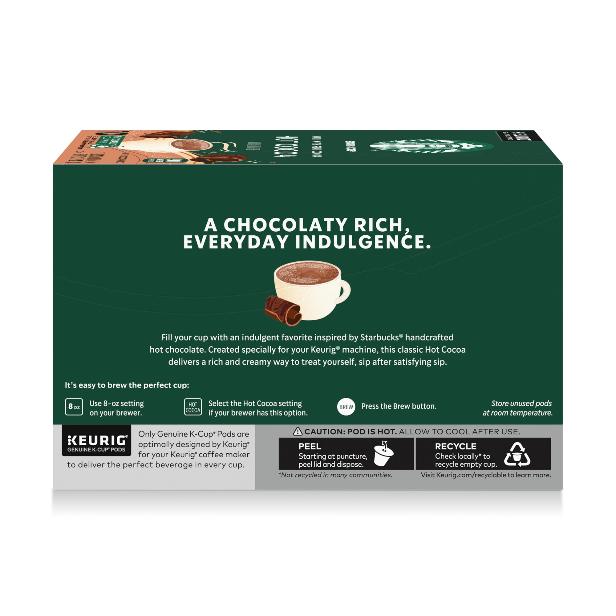 (3 pack) Starbucks Hot Cocoa, Made with Real Cocoa, K-Cup Coffee Pods, 10 Count