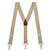 thumbnail image 3 of Suspender Store Solid Suspenders -1.5-Inch Wide Elastic - Y-Back - Trigger Snaps - 60" for 6'4" to 6'9" tall - Tan, 3 of 4