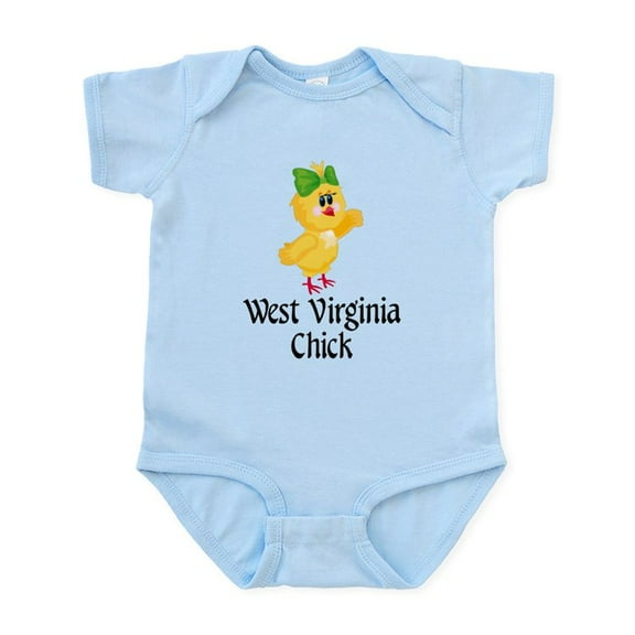 CafePress - West Virginia Chick Infant Bodysuit - Baby Light Bodysuit, Size Newborn - 24 Months