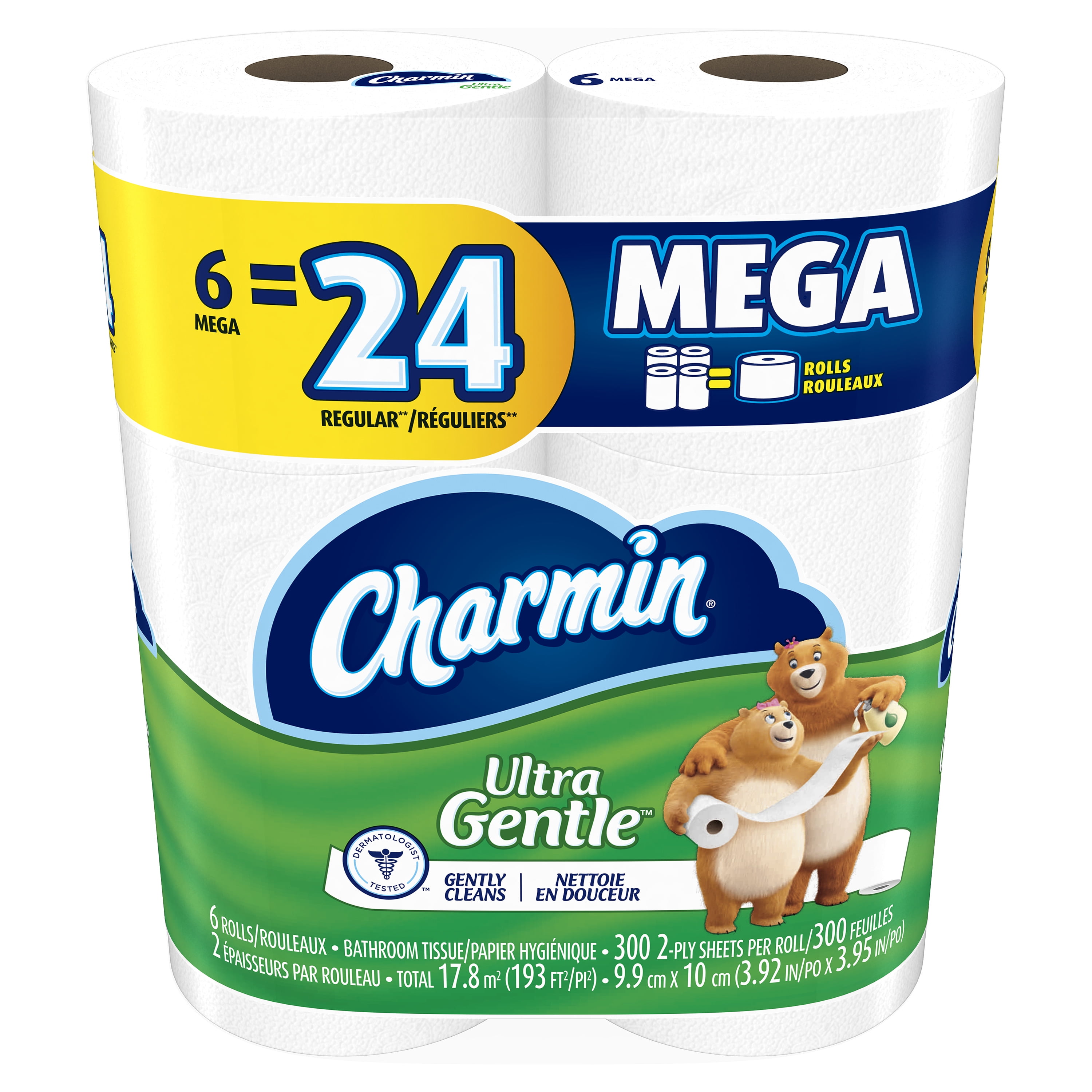 Charmin Ultra Gentle Toilet Paper, 6 Mega Rolls