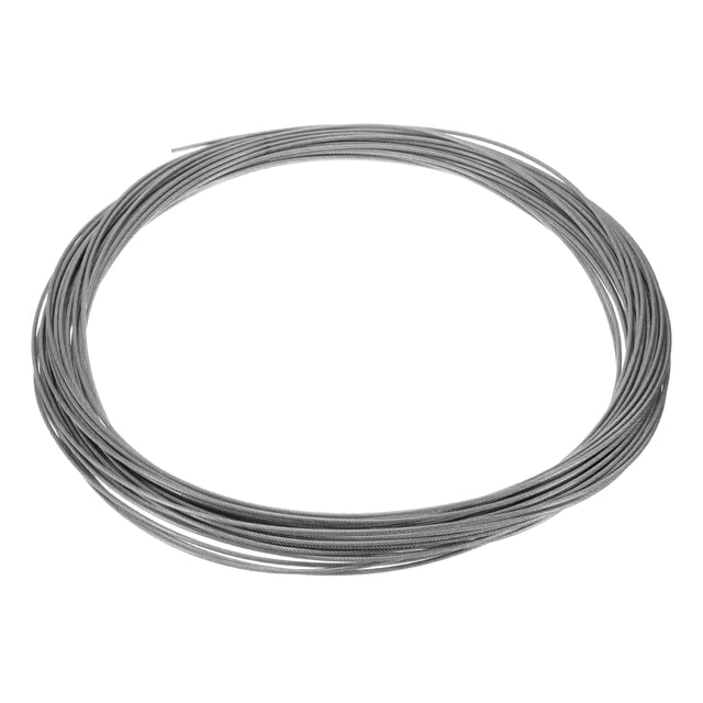 Unique Bargains 3/32" (2.5mm) 98ft 304 Stainless Steel Cable Wire Rope 7 x 7 Strands PVC Coated Aircraft Wire