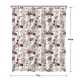 thumbnail image 5 of Pioneer Flower Floral Print Pattern Shower Curtain 72"x84" ,Bathroom Decorative Shower Curtains Set with 12 Hooks,Modern Waterproof Washable Shower Curtain, 5 of 6